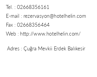 Hotel Helin iletiim bilgileri